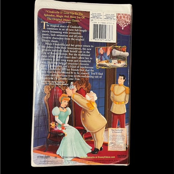 Walt Disney's Cinderella II (2): Dreams Come True (VHS, 2002) - BRAND NEW SEALED - Picture 2 of 3